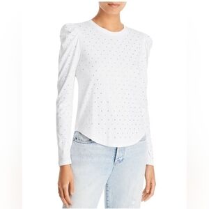 Generation love Josephine crystal embellished cotton shirt.
